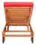 Newport Chaise Lounge Chair with Side Table, Natural/Red Cushion For Sale - Image 13 of 13