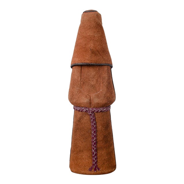 Vintage Leather Monk Decanter, 20th Century For Sale
