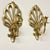 1970s Vintage French Peacock Lacquered Brass Candleholder Wall Sconces - A Pair For Sale - Image 4 of 17
