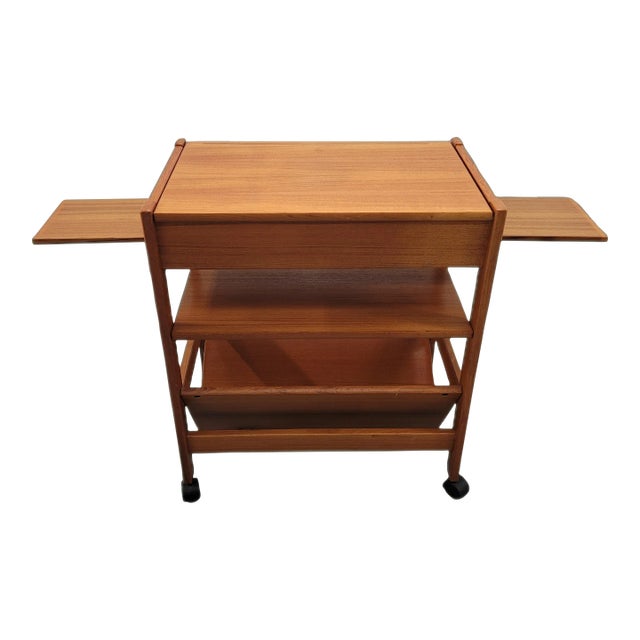 1980s FBJ Mobler Danish Modern Teak Bar Cart/Trolley For Sale