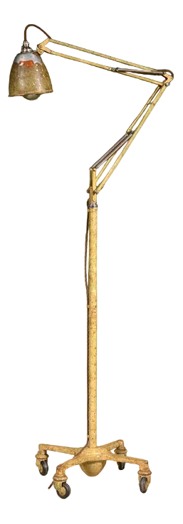 Model 1209 Anglepoise Trolley Floor Lamp in Original Scumble Paint by Herbert Terry, 1935
