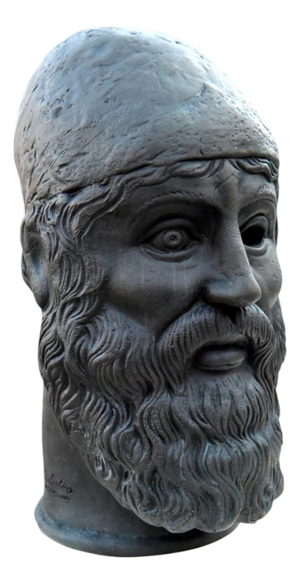 Head of the Riace in Bronze and Terracotta