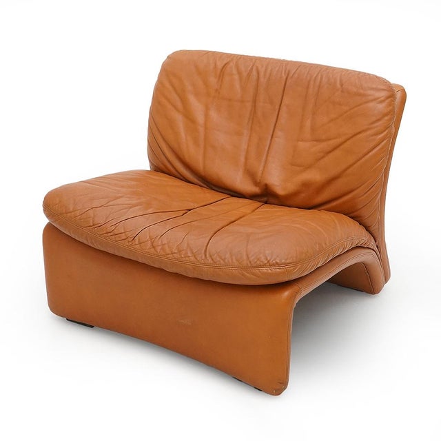 Mid-Century Modern Selene Leather Chair by Adalberto Caraceni for B&T, 1970s For Sale - Image 3 of 14