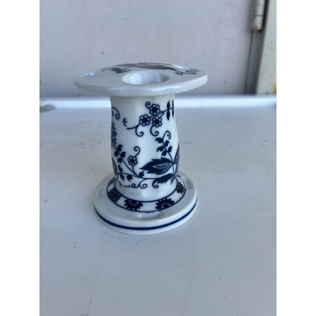 Vintage ceramic Toothbrush holder . Vienna Woods blue and white pattern by Seymour Mann. Vintage China Blue Fine Porcelain...