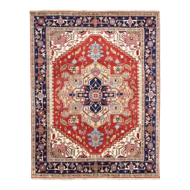 Serapi Wool Rust Area Rug- 4' 1'' X 6' 1'' For Sale
