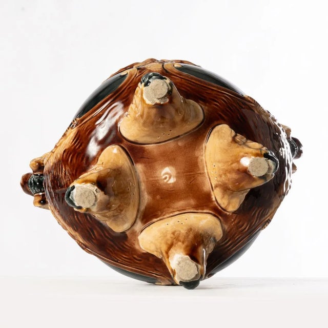 Antique Continental Rococo Majolica Jardinière For Sale - Image 6 of 6