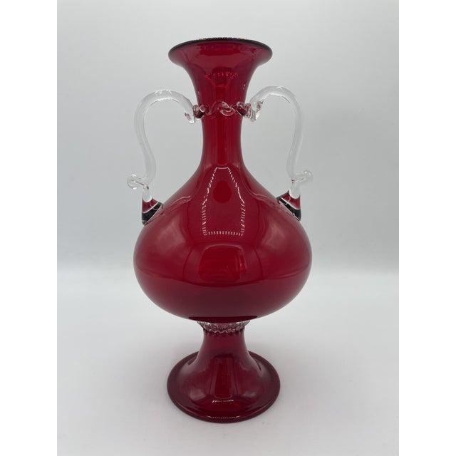 1950s Venini Vase with Handles by Vittorio Zecchin, 1950s For Sale - Image 5 of 5