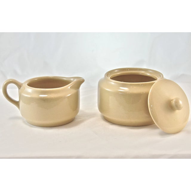 Bisque Cafe Ware Cream & Sugar For Sale - Image 4 of 6