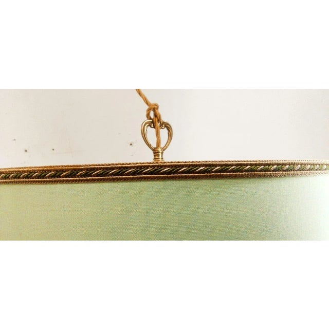 Mid-Century Modern Cloth Suspension Light with Silk Cord For Sale - Image 3 of 14