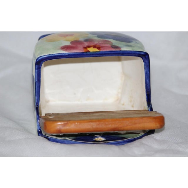Flower Decor Ceramic Salt Box, 1950s For Sale - Image 14 of 18