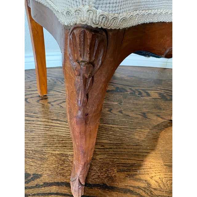 Antique Victorian Rococo Revival Carved Walnut Balloon-Back Needlepoint Chair For Sale - Image 10 of 10
