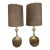 Pair of Honi Chilo Cork & Brass Mid-Century Table Lamps - A Pair For Sale