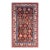 1880s Brown Geometric Tribal Caucasian Kazak Rug 3'6" X 6'3" Handknotted Wool Carpet For Sale