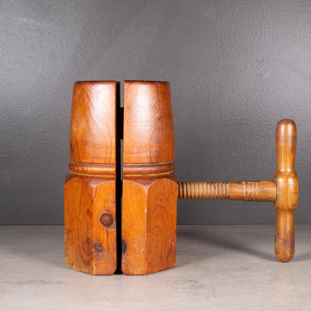 ABOUT An original wooden hat stretcher dating from the early 20th Century. It is made in two halves, with an adjustable...