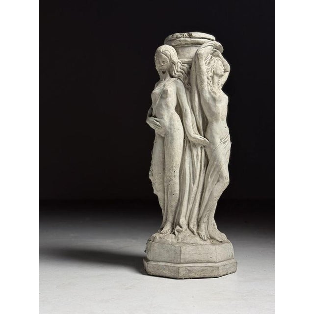 Concrete Column the Three Graces Garden Statue For Sale - Image 15 of 16