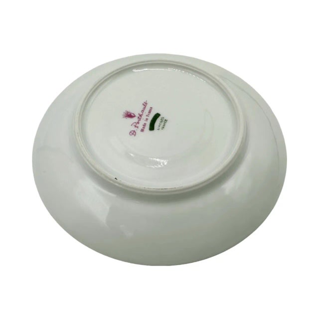 Vintage D. Porthault Limoges Porcelain Pink Tréfles Clover Tea Cup & Saucer Set For Sale - Image 10 of 12