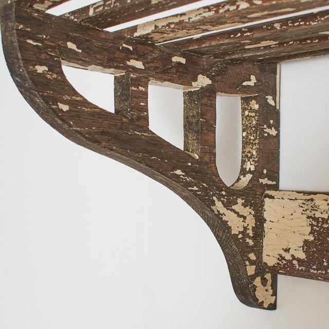 Brown Vintage Wooden Luggage Wall Coat and Hat Rack, 1950s For Sale - Image 8 of 11