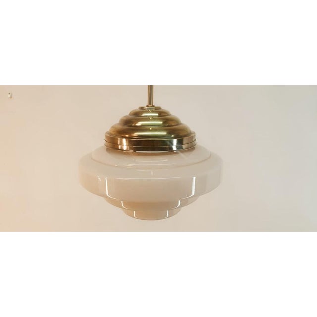 Brass and Glass Ceiling Lamp For Sale - Image 11 of 16