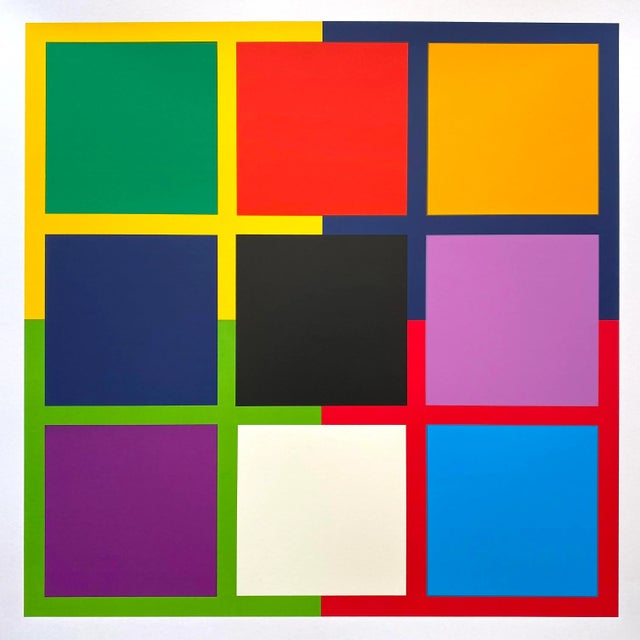 Jo Delahaut Vintage 1983 Minimalist Fine Art Serigraph " Sans Titre " Abstract Silkscreen Print For Sale - Image 11 of 12