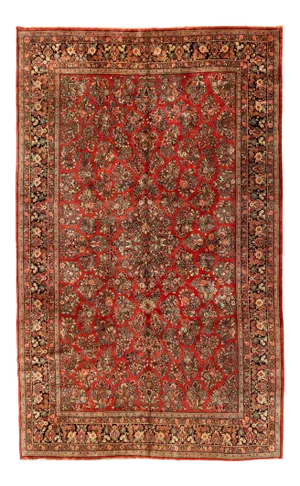 1920s Large Persian Red and Gold Floral Sarouk Rug