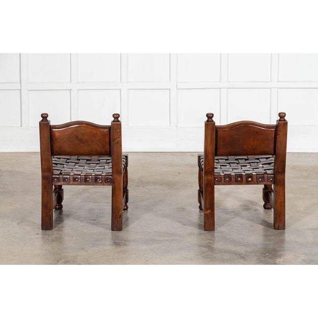 Mid-Century Spanish Brutalist Walnut Chairs, 1960, Set of 2 For Sale - Image 14 of 15