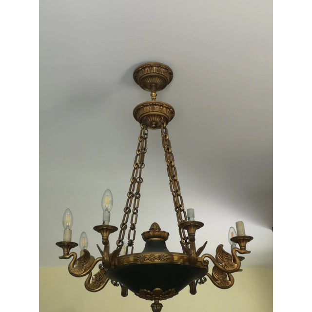 Empire Style Bronze Chandelier, France For Sale - Image 17 of 17