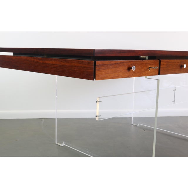 Danish Rosewood Desk by Poul Norreklit for Sigurd Hansen, 1960s For Sale In Orlando - Image 6 of 12