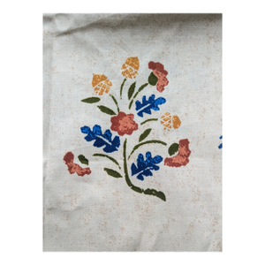 Vintage English Cottage Block Print Style Schumacher Fabric 1.8 Yards