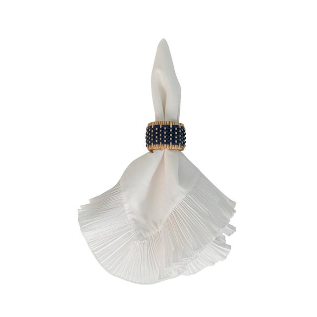 Juliska Woven Navy Napkin Ring Chairish