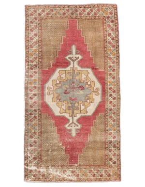 Vintage Worn Turkish Anatolian Rug- 4′11″ × 9′4″