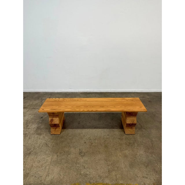 Made “Zigzag” Bench - Light Finish For Sale - Image 18 of 18