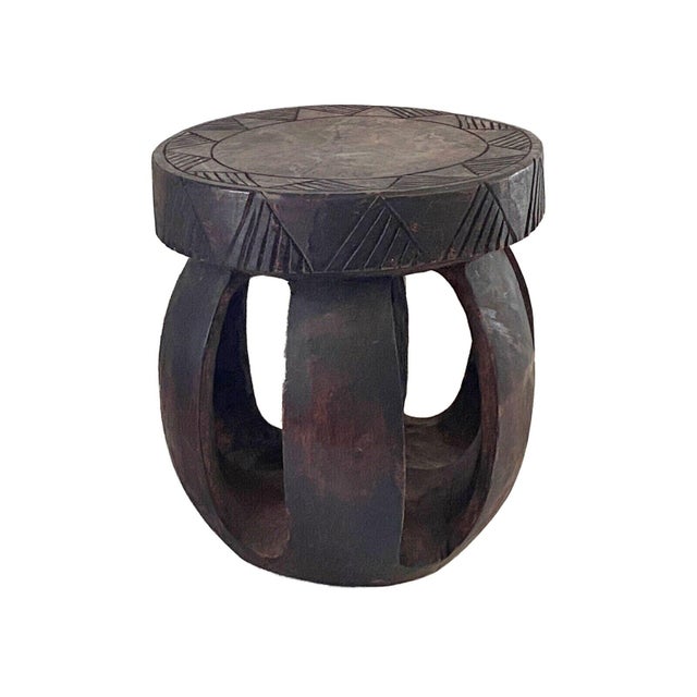 African Vintage African Baga Low Stool Guinea-Bissau For Sale - Image 3 of 5