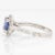 Metal 1.7cts Estate Ceylon Sapphire Ring With Natural Diamond Accents: Platinum, 7.5mm For Sale - Image 7 of 7