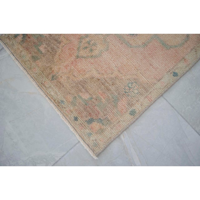 Textile 1970s Vintage Hand Knotted Small Rug For Sale - Image 7 of 8