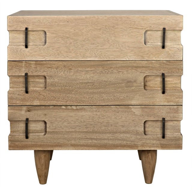 Sienna NOIR David 32" Side Table in Washed Walnut For Sale - Image 8 of 8
