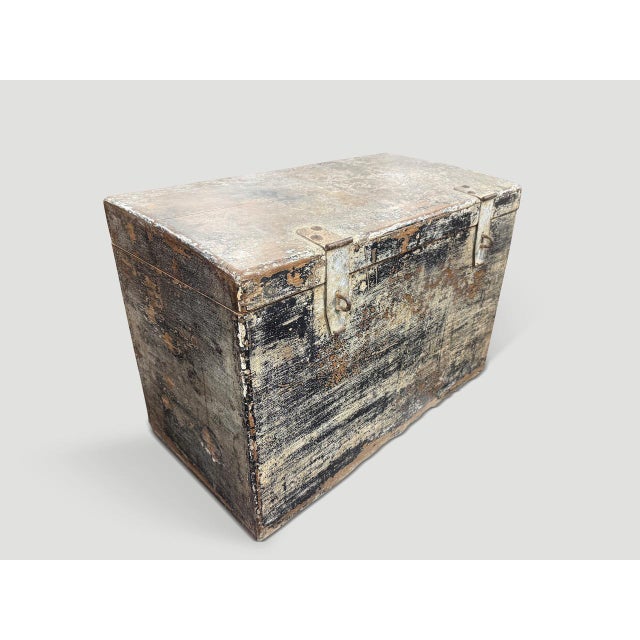 Antique blanket chest with beautiful remnants of the original color. The original hardware is intact. Used to store...