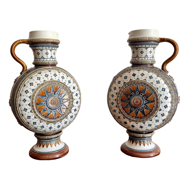 Antique Ewers from Villeroy & Boch, 1880, Set of 2 For Sale