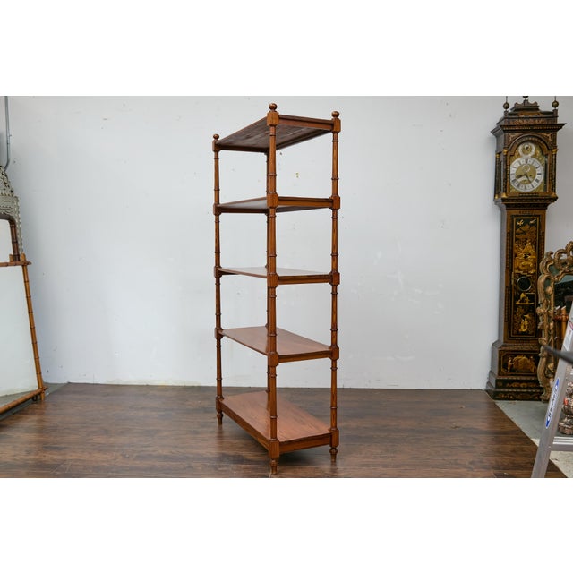 English Regency Pine Etagere, Early 19th Century, Four Shelves, Turned Supports For Sale - Image 10 of 12