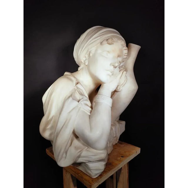 19th Century Italian Marble Sculpture, 1880s For Sale - Image 4 of 12