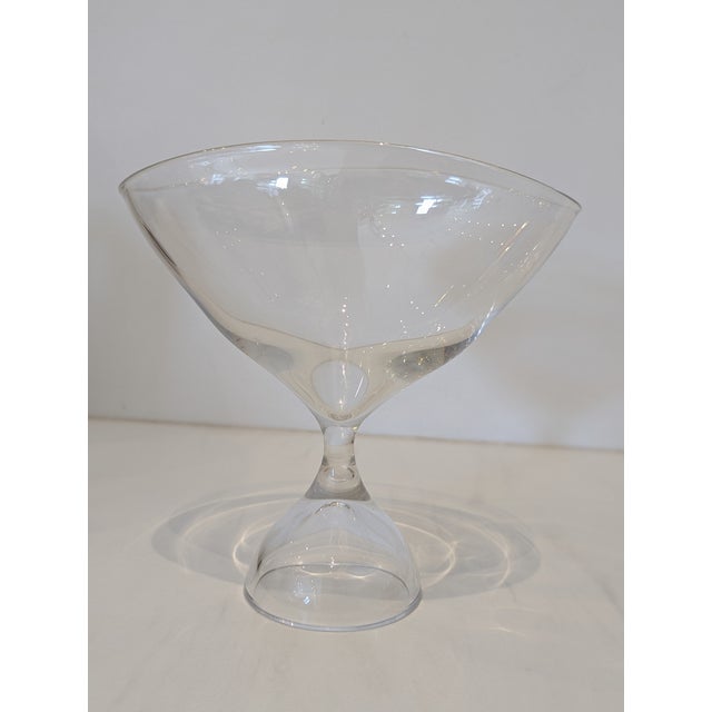 Mid-Century Modern Kosta Boda Clear Pedestal Glass Vessel, Swedish Modern For Sale - Image 3 of 7