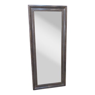 19th Century Dark Pewter Tone Silverleaf Mirror For Sale