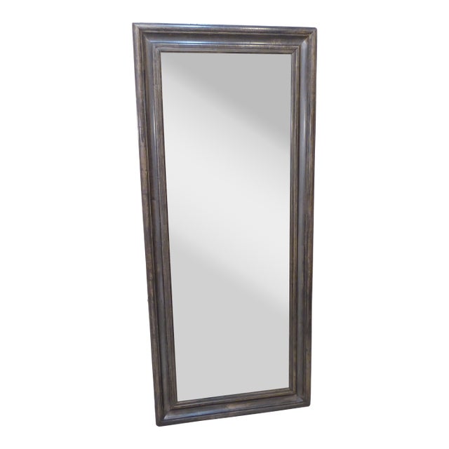 19th Century Dark Pewter Tone Silverleaf Mirror For Sale