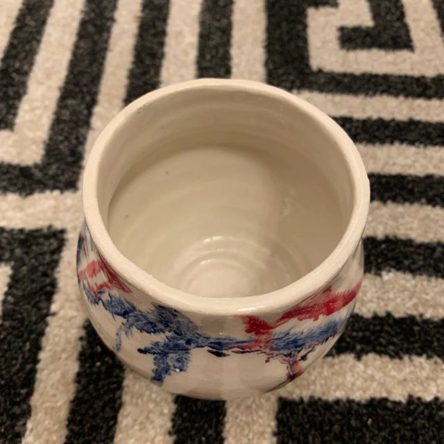 Mid 20th Century Mid 20th Century Swirl Studio Pottery Bowl, Signed W.O For Sale - Image 5 of 7