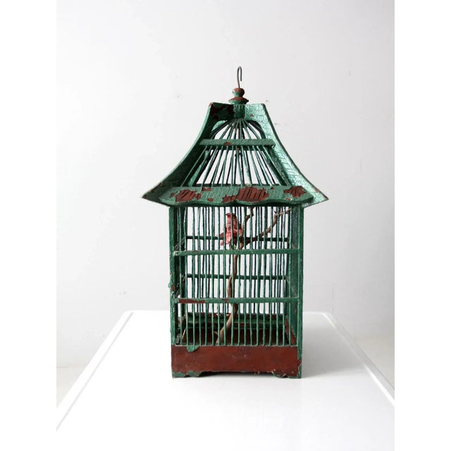 Early 20th Century Antique Wooden Bird Cage For Sale - Image 5 of 13