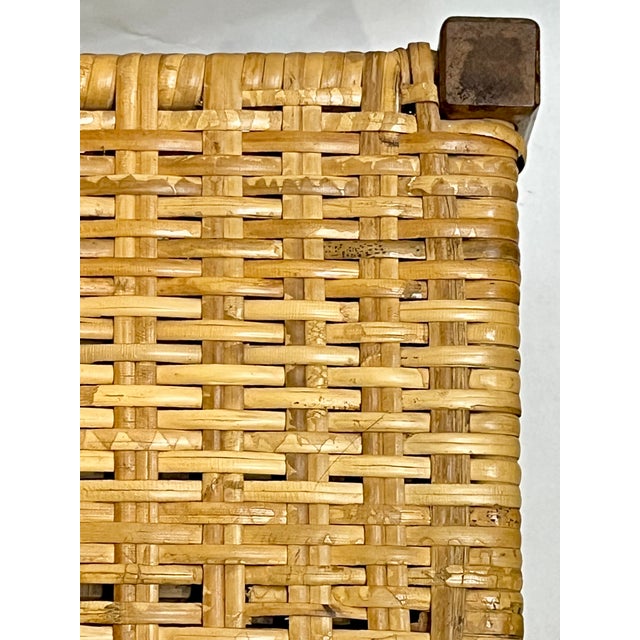 Antique English Country House Woven Reed and Pine Stool For Sale - Image 13 of 17