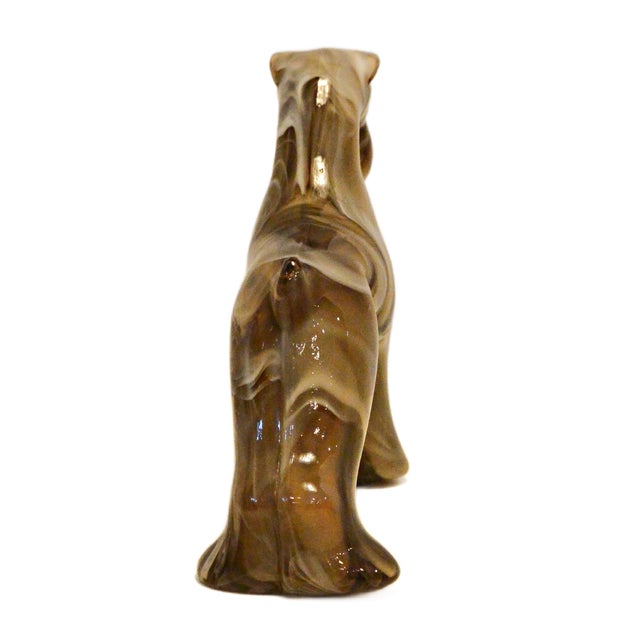 Mid-Century Modern American Swirl Slag Glass Airedale Terrier Sculpture For Sale In Jacksonville, FL - Image 6 of 8