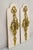 Antique French Louis XV Style Gold Gilt Bronze Ribbon & Drape Large Wall Plaque Sconces - a Pair. Item features stunning...