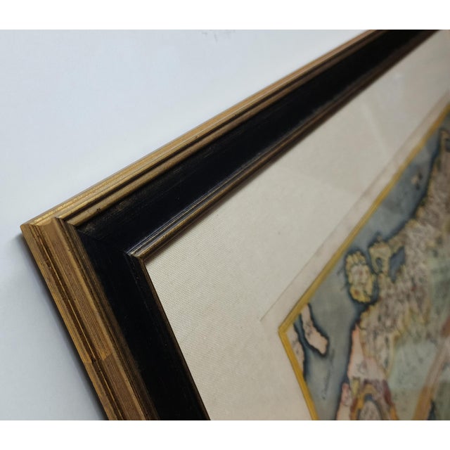 Original 16th-Century Hand-Colored Map by Abraham Ortelius (c. 1570) This is an authentic, original copper-plate engraving...
