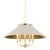 Hudson Valley Lighting Mark D. Sikes Clivedon 5-Light Chandelier, Aged Brass/Off White For Sale