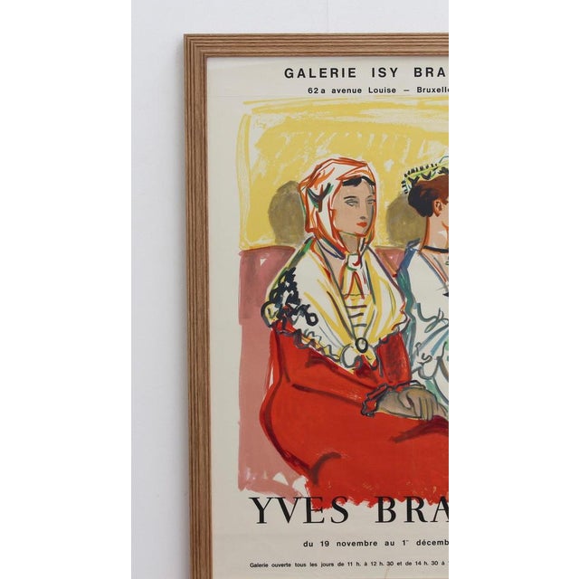 1960s Vintage French Exhibition Poster by Yves Brayer for Galerie Isy Brachot Brussels, 1964 For Sale - Image 5 of 15